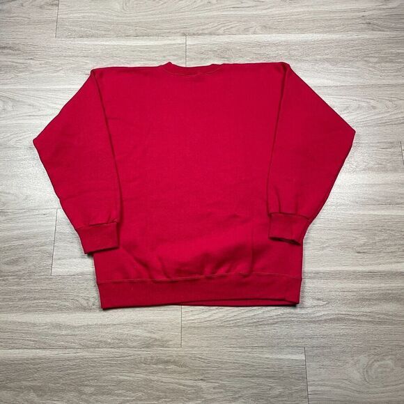 Vintage Sweatshirt Mens Extra Large Red A Merry Christmas 90s Crewneck Santa - Picture 4 of 8
